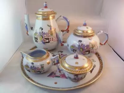 Buy Rare Vintage Herend Hand-painted Ming (blue) Pattern 8 Pce Tea & Coffee Service • 1,897.46£