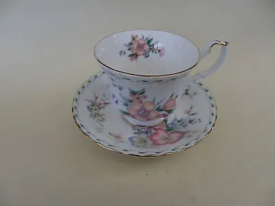 Buy Royal Albert Bone China  Constance  Footed Cup & Saucer. Excellent. • 15.50£