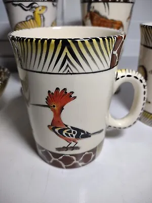 Buy 2008 Penzo Zimbabwe Hand Made/Painted African Coffee Mug  Artist  Signed  • 32.14£