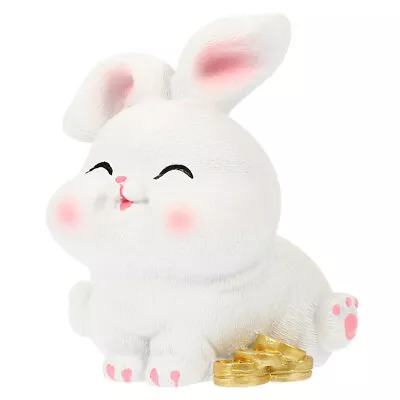 Buy  Miniature Glass Animals Big Eared Rabbit Ornament Christmas Plushies Car • 9.89£