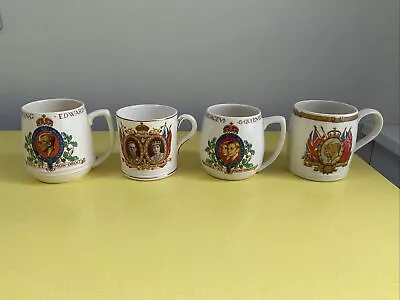 Buy 4 X Royal Coronation/Jubilee Mugs Mintons, Bovey Pottery, Newhall & Myott • 6£