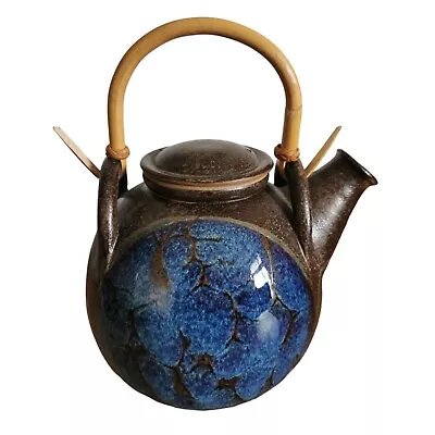 Buy Vintage 1980s Diana Worthy Crich Pottery Teapot - Floral Sgraffito Design • 39.99£