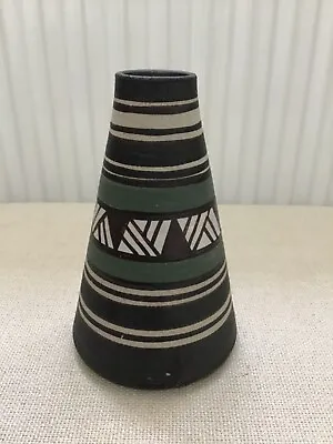 Buy Studio Pottery Aztec Patterned Vase. Hand Painted, Hand Crafted. G Signed • 10.99£