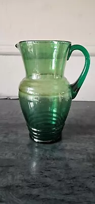 Buy Exquisite Vintage / Antique Green Glass Lustre Pouring Jug • 1£