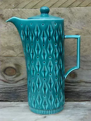 Buy Vintage Retro Withernsea Eastgate Pottery 773 Green Diamond Design Coffee Pot • 24£