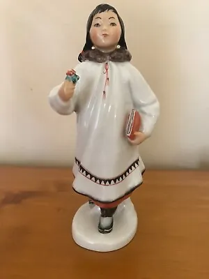 Buy Lomonosov, Imperial Porcelain Figure Of Inuit Girl - St Petersburg, USSR • 75£
