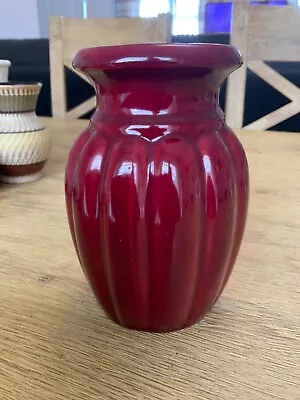 Buy Scheurich Keramik Pumpkin Vase Shape 292-15 West German Pottery Rich Ruby Red • 24£