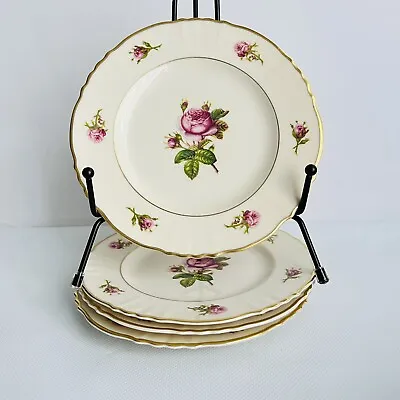 Buy Syracuse China Federal Shape Victoria Rose Set Of 4 Bread Butter Dessert Plates • 18.10£