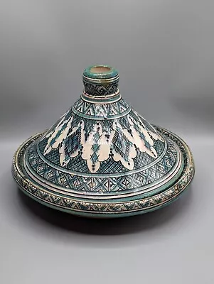 Buy Moroccan Safi Ceramic Tagine, Early 20th Century, Islamic, Iznik, Green Glaze • 120£