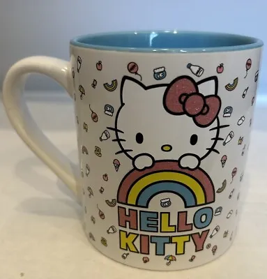 Buy Hello Kitty Coffee Mug / Sanrio Cute Hello Kitty & Rainbow Coffee Cup 14 Oz • 7.71£