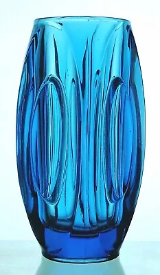 Buy Rudolf Schrotter, LARGE Rosice Czech Sklo Union Glass 'Bullet' Lens Vase • 24.99£