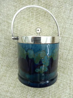 Buy WILLIAM MOORCROFT  Moonlit Blue Silver Jam Pot Beautiful Condition • 975£