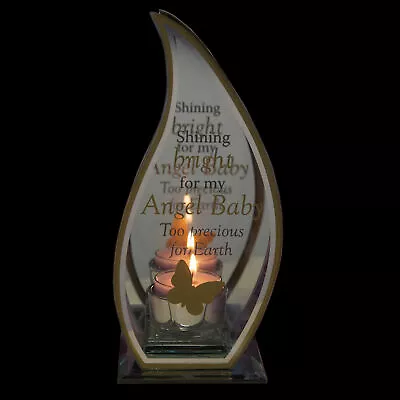 Buy Memorial Tealight Candle Holder - Glass - Sentimental Wording - Choose Design • 14.27£