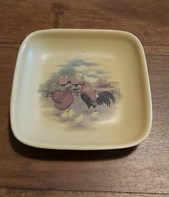 Buy Honiton Pottery Cockerel Coaster Square Dish • 3£