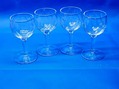 Buy Vintage 1940s DOUBLE DIAMOND Wine Glass - Cool CHISELED ICE Effect - Set Of 4 • 30.66£