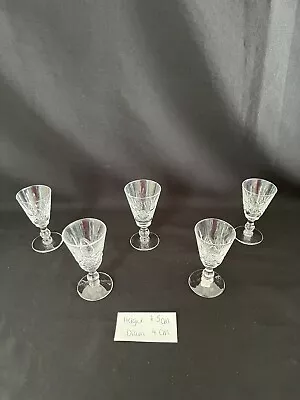 Buy 5 Vintage Stuart Crystal Cordial Glasses Pattern Ludlow • 30£