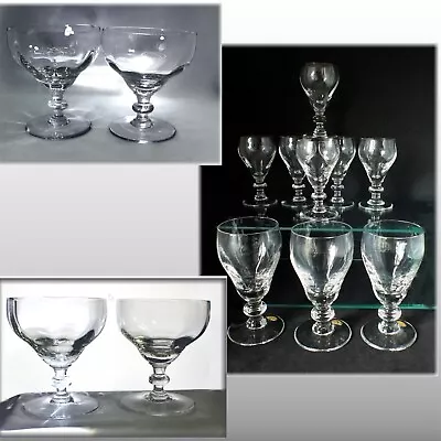 Buy Set Of 13 Panelled Lead Crystal Drinking Glasses: Wines, Sherries, Liqueurs • 13.75£
