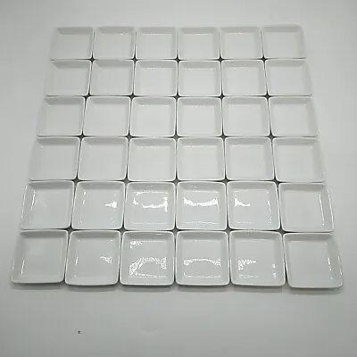 Buy 36 X Steelite Varick White Porcelain White Ceramic Tray Squares 3 3/8  - New • 12£
