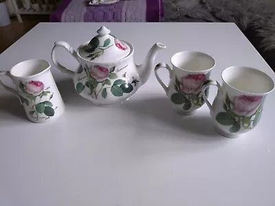 Buy REDOUTE ROSES ROY KIRKHAM 2006 CHINA A Tea Pot, Two Cups And A Milk Jug • 59.99£