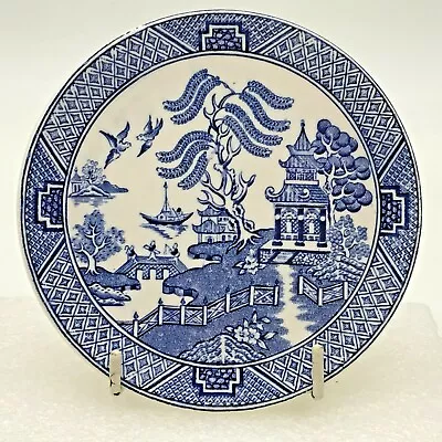 Buy Vintage Ironstone Tableware Willow Pattern Miniature Plate Approx 12cm • 8.99£
