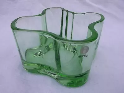 Buy Finnish Iittala Alvar Aalto Green Glass Tealight Holder , Candleholder . M2643 • 16.99£