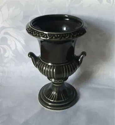 Buy Dartmouth Pottery Vase Devon Earthenware Large Embossed Urn Vase In Gloss Green • 34.95£