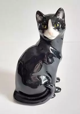 Buy John Beswick Black Cat Figurine, Sitting With White Face, Excellent Condition • 14.95£