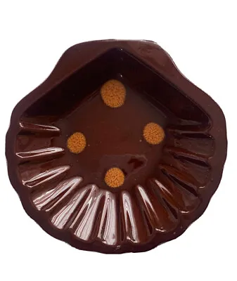 Buy Vintage Honiton Pottery Brown & Orange Spot Shell Dish Trinket Jewellery 5” • 9.99£