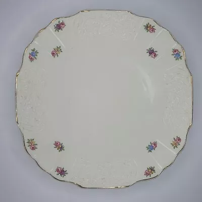 Buy Myott Son & Co Ltd Vintage Floral Rose Plate Afternoon Tea Serving Plate Gold • 9.99£
