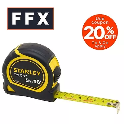 Buy Stanley STA030696N Tylon Pocket Measuring Tape Measure 5m 16ft 19mm 0-30-696 • 7.09£