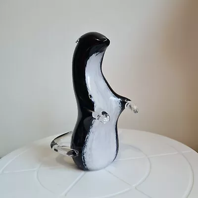 Buy Wedgwood Black And White Glass OTTER Paperweight 16.5cm - VGC • 19.99£