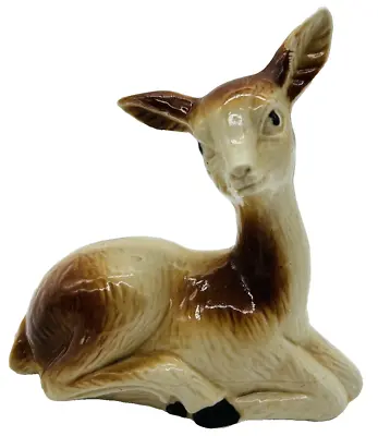 Buy Vintage Deer Figurine Porcelain Ceramic Doe Fawn Hand Painted Made In Brazil • 21.14£