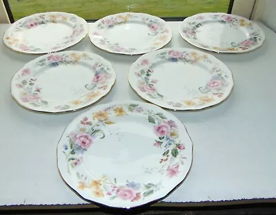 Buy Duchess Fine English Bone China Memories Pattern 6 X Dessert Plates 21cm  • 25£