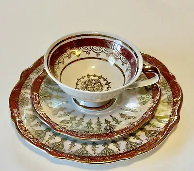 Buy Vntg Bareuther Bavaria Germany 3 Piece Tea Cup, Saucer, Luncheon Plate • 28.79£