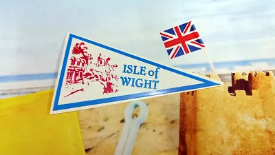 Buy Retro Isle Of Wight Hampshire Holiday Pennant Classic Car Glass Travel Sticker • 2.99£