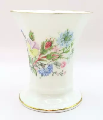 Buy Aynsley Small Floral Vase Wild Tudor  8.8 CM Fine Bone China Gift Home Decor • 11£