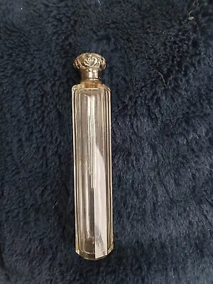 Buy Antique Silver Topped Hobnail Cut Glass Scent Perfume Bottle Engraved EM • 40£