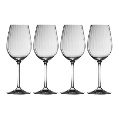 Buy Galway Crystal Erne Set Of 4 Wine Glasses Clear Glass Gift Boxed • 25.99£