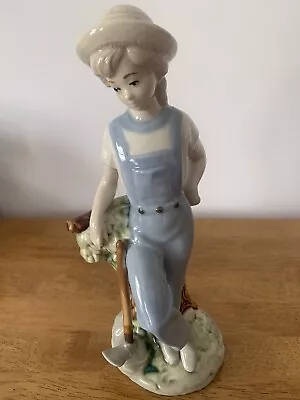 Buy Spanish Ceramic Figurine Farm Boy With Farm Tool - Perfect  • 19£
