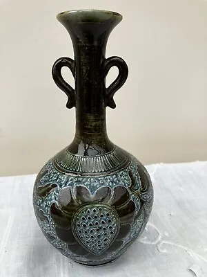 Buy Antique C. H. Brannam Barum Ware Small Sgraffito Vase 1887 6 1/2  • 175£
