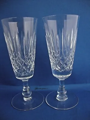 Buy 2 X Edinburgh Crystal Appin Cut Pattern Champagne Flutes Glasses - Signed- Set 2 • 32.50£