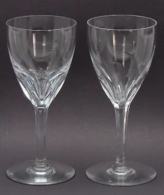 Buy Set Of 2 BACCARAT Genova Thumbprint Clear Crystal Claret Wine Stem Ware Glasses • 93.89£