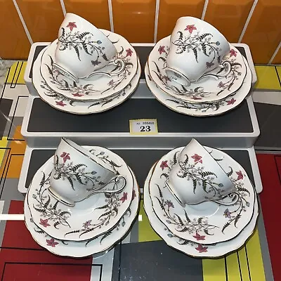 Buy 12pc VTG Royal Standard Bone China “FANCY FREE” Tea Cups, Saucers & Side Plates • 16.75£