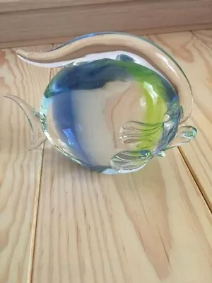 Buy Murano Glass Venetian Object Art Glass Antique Fish Blue Green • 89.19£