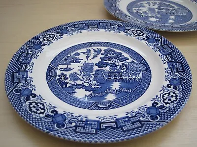 Buy 2 X Vintage Wood & Sons Woods Ware Blue Willow Pattern 6.75 Inch Side Plates • 9£