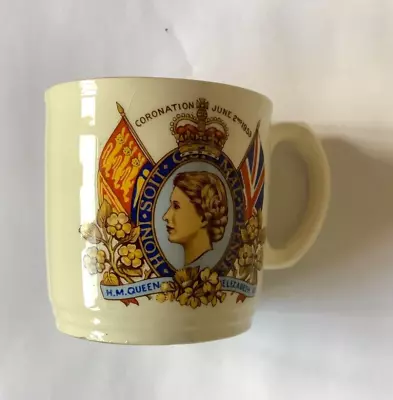 Buy Queen Elizabeth II Coronation Mug, 1953 Royal Cauldon Manchester Crest • 6.99£