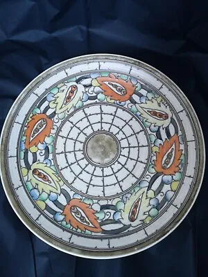 Buy Crown Ducal Charlotte Rhead Charger Plate #5623 C.1930s Orange, Yellow. 12.5  • 60£