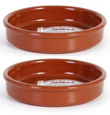 Buy 2x 16cm AZOFRA Terracotta Tapas Dish Oven Dishes SPANISH Tapas Dinner Plates • 5.16£
