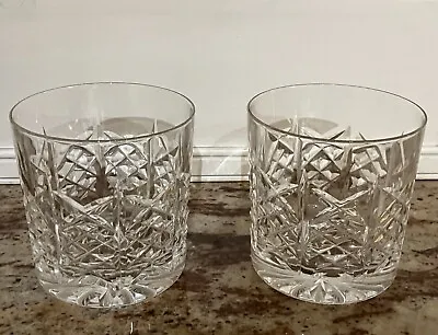 Buy 2 X Edinburgh Crystal 'Highland' Pattern Whisky Old Fashioned Glasses 3 3/8  • 30£
