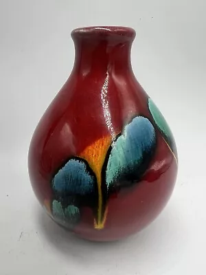 Buy Vintage Poole Pottery 'Volcano' Pattern Living Glaze Bud Vase 13cm • 19.99£